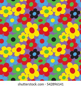 Seamless Retro Flower Pattern
Pop Art Color Scheme