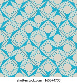 Seamless retro geometric hexagon pattern