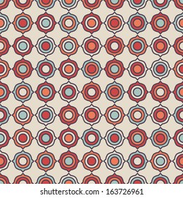 Seamless retro geometric  pattern