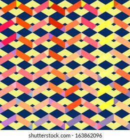 Seamless Retro Geometric Pattern 