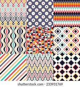 seamless retro geometric pattern