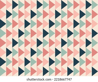 Seamless retro geometric pattern. Abstract background with vintage color. bohemian wallpaper. Vector Illustration. 