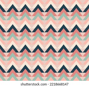 Seamless retro geometric pattern. Abstract background with vintage color. bohemian wallpaper. Vector Illustration. 