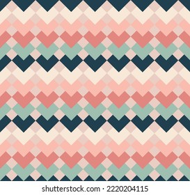 Seamless retro geometric pattern. Abstract background with vintage color. bohemian wallpaper. Vector Illustration. 
