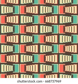 Seamless retro geometric pattern. Abstract print in vintage colors
