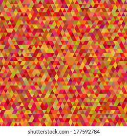 Seamless Retro Geometric Pattern. Texture with triangles, rhombus. Mosaic. Abstract pattern, waves background 