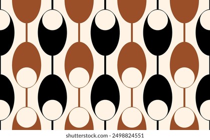 Seamless retro geometric pattern. Vector Illustration.