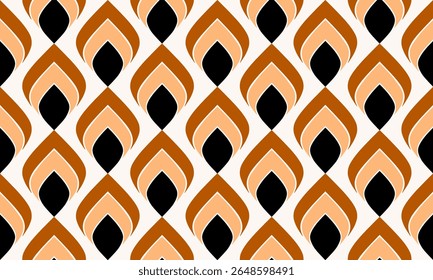 Seamless retro geometric pattern. Vector Illustration.
