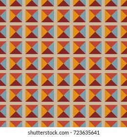 Seamless retro geometric pattern. Vector texture