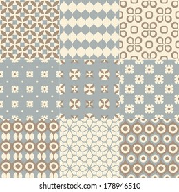 seamless retro geometric wallpaper