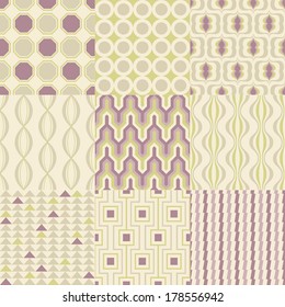 seamless retro geometric wallpaper pattern