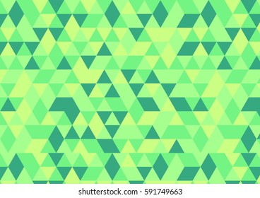 Seamless retro green triangle abstract pattern background