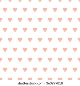 Seamless retro heart patten. Valentine's day background. Tile wrapping paper texture. Vector illustrated decorative holiday backdrop.