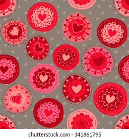 Seamless retro hearts pattern. It can be used for cloth, jackets , bags , notebooks , cards, envelopes , pads , blankets , furniture