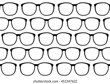 Seamless retro hipster glasses background vector