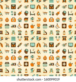 seamless retro Medical pattern
