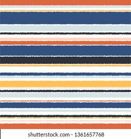 seamless retro multicolored fabric horizontal parallel stripes textile pattern