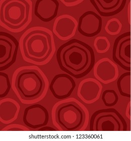 Seamless retro ornamental pattern, circular shapes, vector illustration