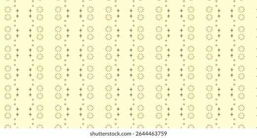 Seamless retro pastel pattern with playful shapes and dotted accents. Ideal for wallpapers, textiles, and creative backdrops. 