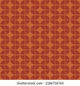 Seamless retro pattern, 1960s and 1970s style, mid-century modern