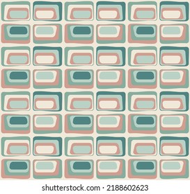 Seamless retro pattern, 1960s and 1970s style, mid-century modern