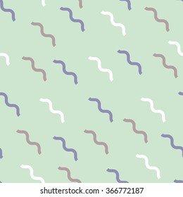 Seamless retro pattern with abstract wavy lines 