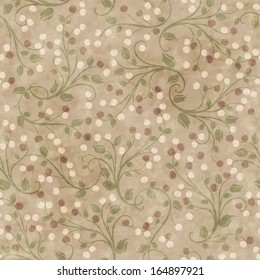 Seamless retro pattern with beautiful berries.