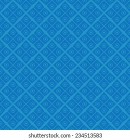 Seamless retro pattern, blue style