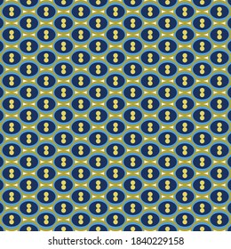 Seamless retro pattern of circles. Colorful vector background for hipster.