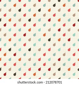 seamless retro pattern with colorful drops