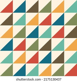Seamless retro pattern. Colorful geometric background. Vector illustration