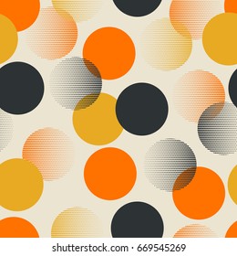 seamless retro pattern with dots