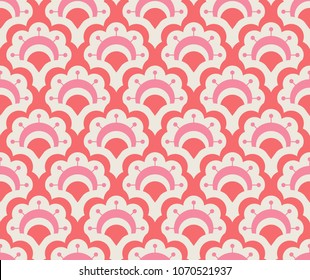 seamless retro pattern with floral elements