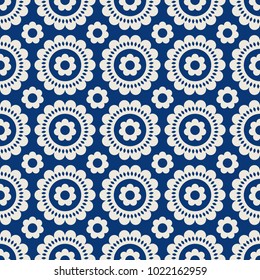 seamless retro pattern with flowers