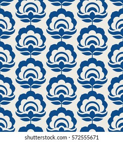 seamless retro pattern with flowers
