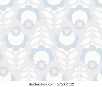 seamless retro pattern with flowers