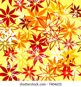 Seamless retro pattern with flowers