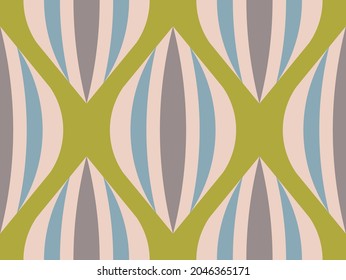 Geometrischer, nahtloser Retro-Muster, Bogenvektor