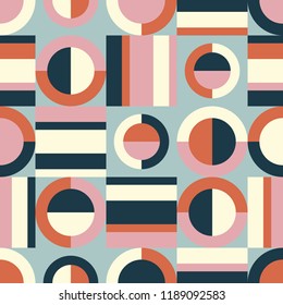 seamless retro pattern with geometric elements