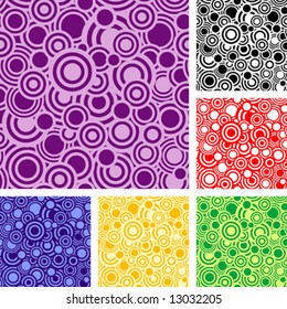 Seamless retro pattern with rings