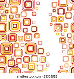Seamless retro pattern with rounded squares