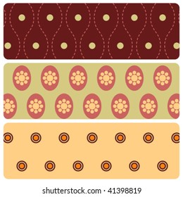 seamless retro pattern set