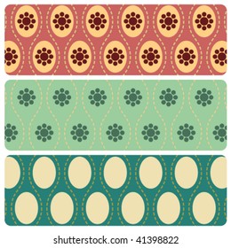 seamless retro pattern set