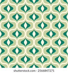 Seamless retro pattern in the style of the 70s. Vector illustration background.