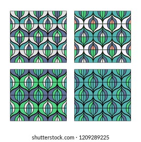 Seamless retro pattern in the style of the sixties. Art deco vintage wallpaper or fabric.