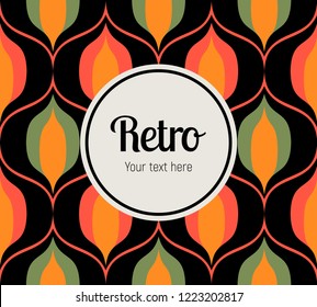 Seamless retro pattern in the style of the sixties. Art deco vintage wallpaper or fabric.