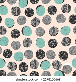 Nahtloses Retro-Muster. Stilvolle Polka dot Textur. Ideal für Tapeten, Oberflächentexturen, Textilien.