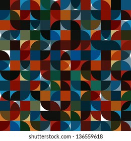 Seamless retro pattern, vector tiles abstract background.
