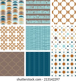 colección de patrones retro transparente