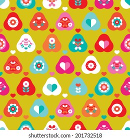 Seamless retro pear illustration colorful fruit background pattern in vector